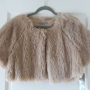 Cropped Fur (fake) Bolero Shrug